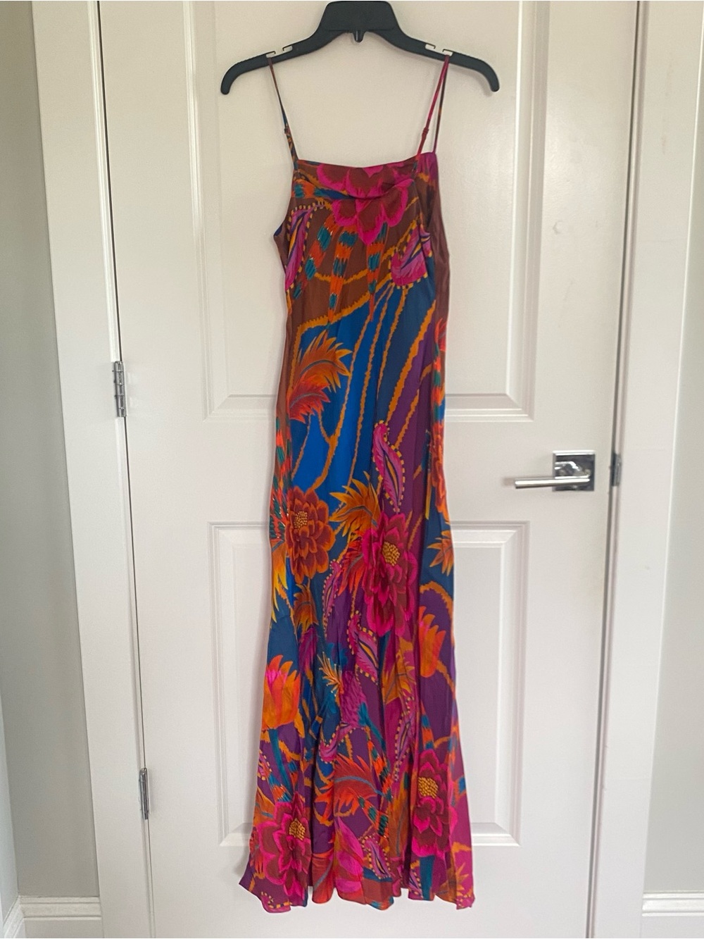 Farm Rio Vintage Wave Multicolor Viscose Maxi Dress S NWT - Picture 4 of 6